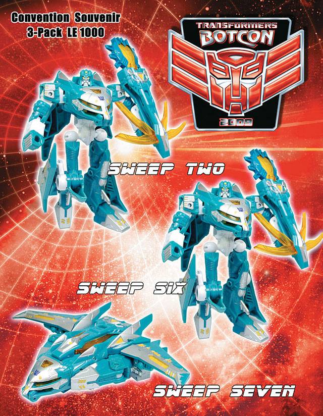 Sweeps 3-Pack Set Botcon Exclusive | Transformers Convention Botcon 2009