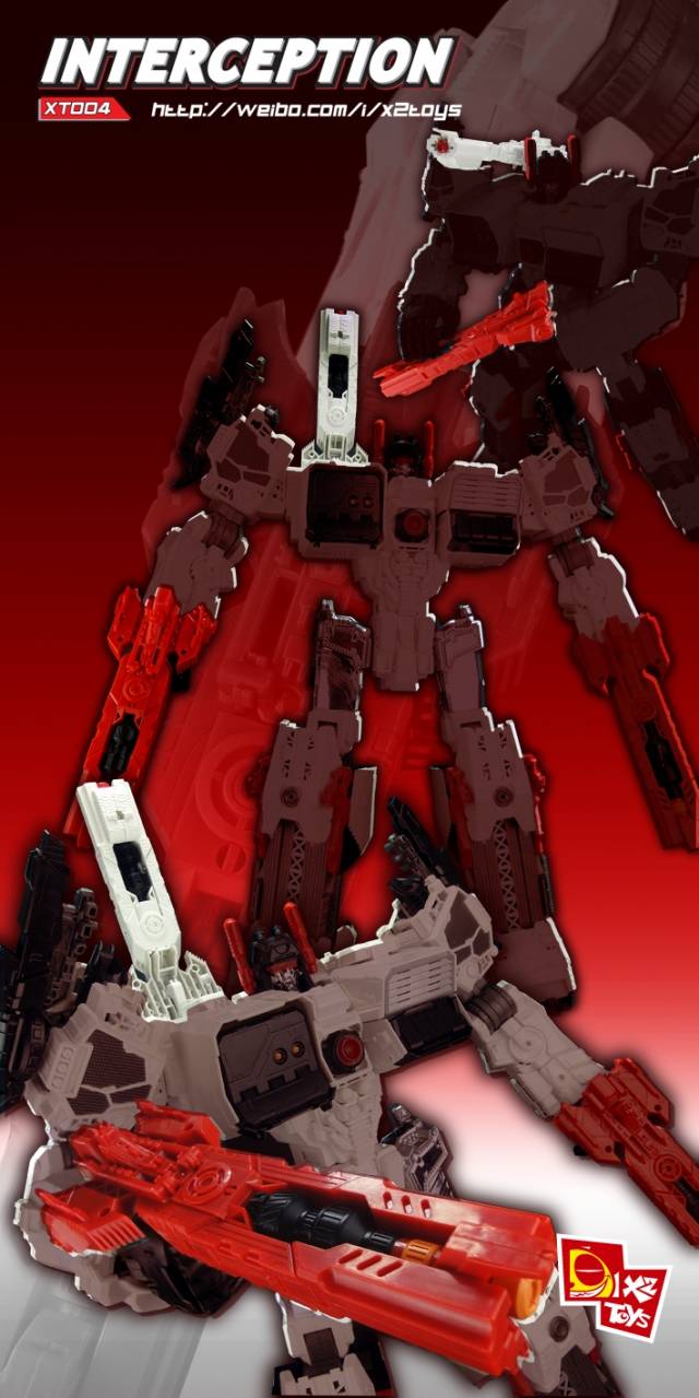 XT004 Interceptor Kit Upgrade Kit for Titan Class Metroplex Red Version | X2 Toys | Upgrade Kit