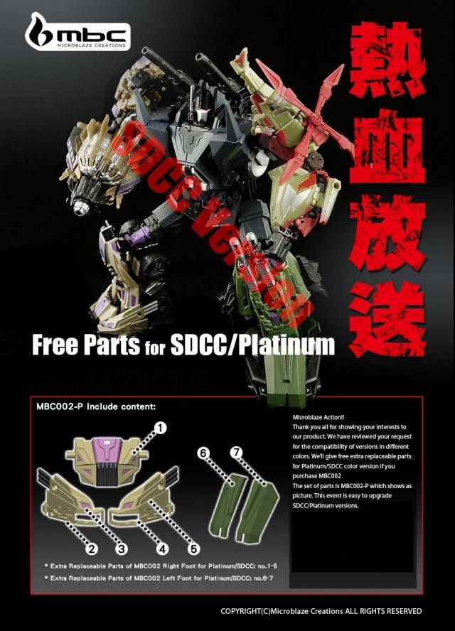 MBC002 Military Titans with Bonus Parts | Microblaze Creations | Upgrade Kit
