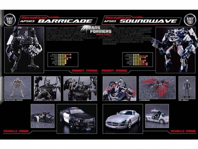 Deluxe Class Human Alliance APS-03 Decepticon Barricade and Soundwave Limited Edition Asia Exclusive | Transformers 3 Dark of the Moon DOTM