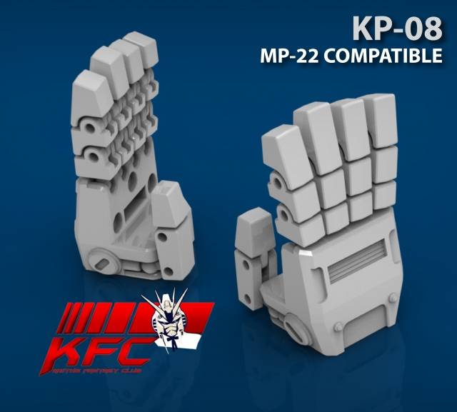 KP-08 Posable Hands Set for Transformers Masterpiece MP-22 Ultra Magnus | Kfc Keiths Fantasy Club | Upgrade Kit