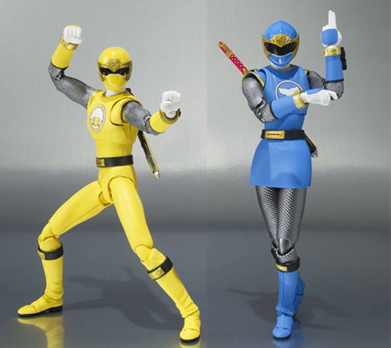 Blue and Yellow Wind Rangers S.H. Figuarts | Bandai Tamashii Nations | Power rangers