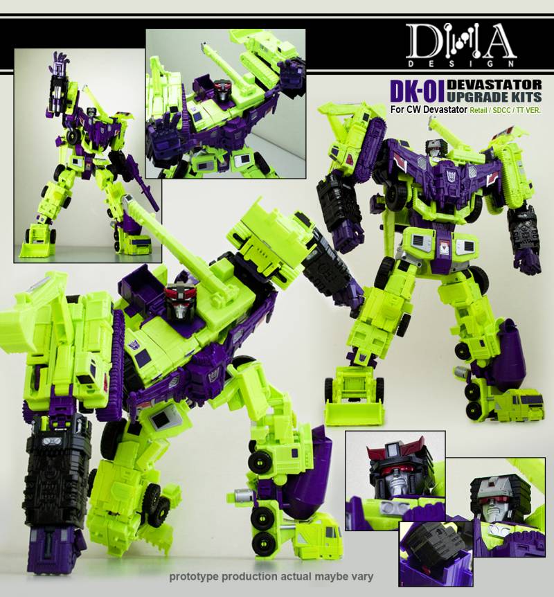 DK-01 Upgrade Kit for Transformers Combiner Wars Devastator | Dna Design | Upgrade Kit