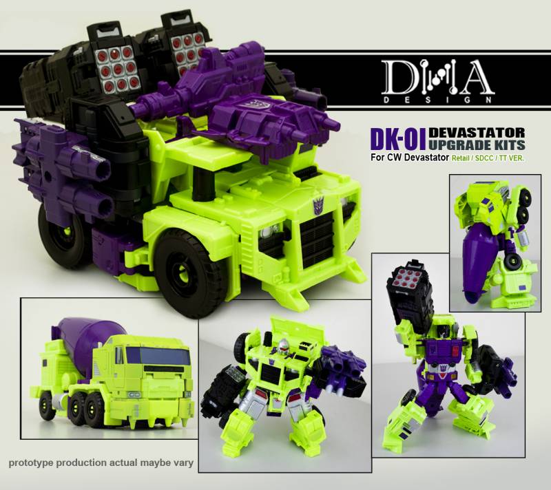 DK-01 Upgrade Kit for Transformers Combiner Wars Devastator | Dna Design | Upgrade Kit