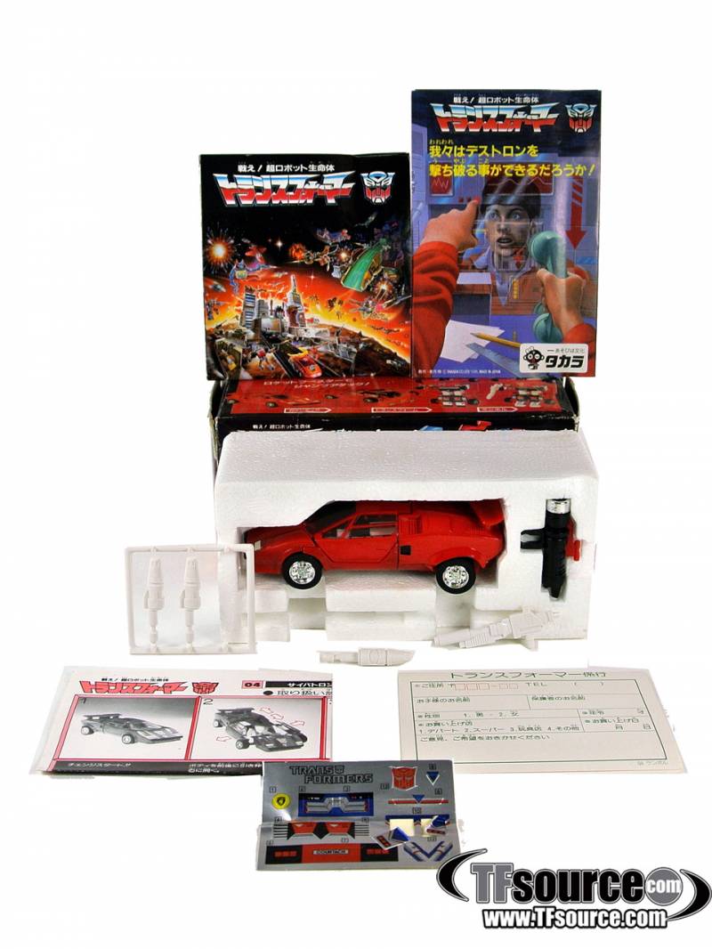 04 Sideswipe G1 Car | Vintage Japanese G1 Transformers