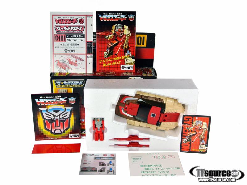C-101 Chromedome and Stylor Headmaster | Vintage Japanese G1 Transformers