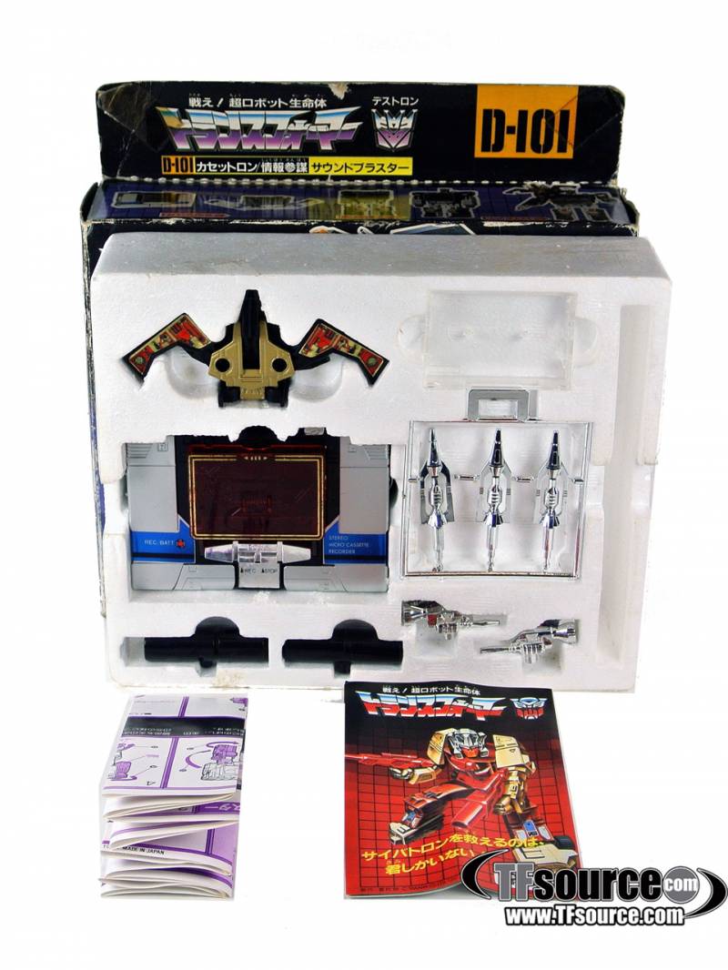 D-101 Soundblaster and Ratbat | Vintage Japanese G1 Transformers