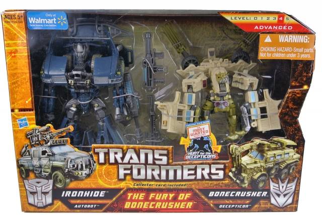 The Fury of Bonecrusher Exclusive Bonecrusher vs Ironhide  Deluxe Class | Transformers Hunt for the Decepticons HFTD