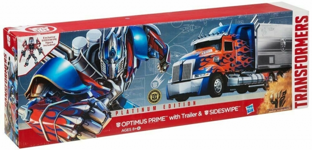 Leader Class Optimus Prime with Trailer and Sideswipe | Transformers 4 Age of Extinction AOE