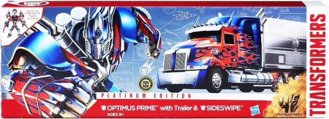 Leader Class Optimus Prime with Trailer and Sideswipe | Transformers 4 Age of Extinction AOE