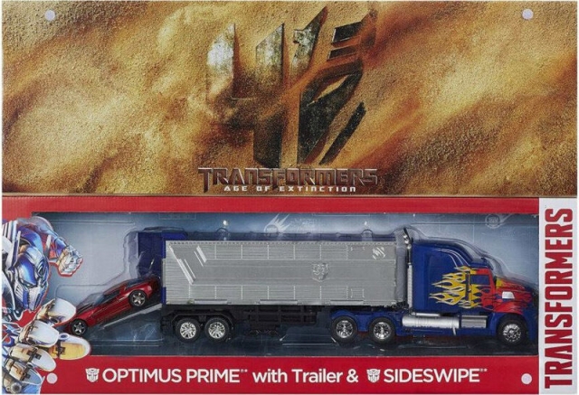 Leader Class Optimus Prime with Trailer and Sideswipe | Transformers 4 Age of Extinction AOE