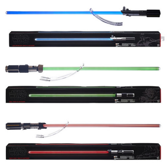 Star Wars The Force Awakens Black Series Force FX Deluxe Lightsabers W2 R1 Set of 3