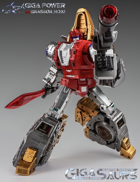 HQ-02 Grassor Metallic Version | GigaPower Gigasaurs