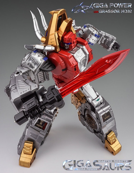 HQ-02 Grassor Metallic Version | GigaPower Gigasaurs