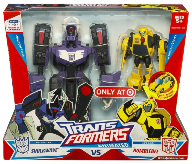 Voyager Class Shockwave and Bumblebee Exclusive | Transformers Animated