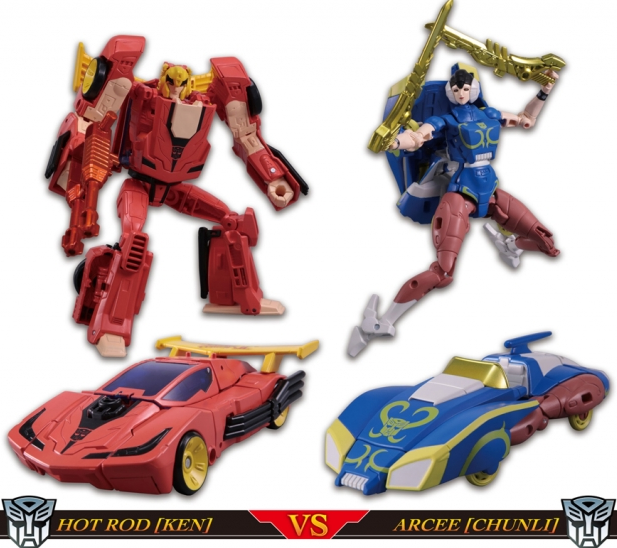 Autobot Hot Rod Ken and Arcee Chun-Li | Transformers Street Fighter 2 | Transformers Collaborative