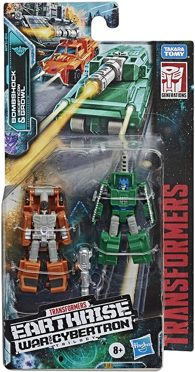 WFC-E4 Military Patrol 2-Pack Bombshock and Decepticon Growl Micromaster Scale | Transformers Generations War for Cybertron Earthrise Chapter