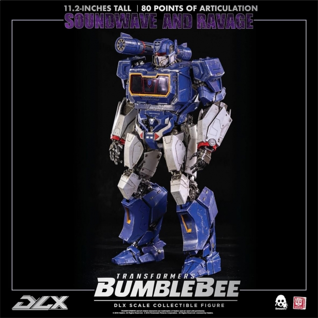 Soundwave and Ravage Collectible Figure DLX Scale Collectible Figure | Transformers: Bumblebee | threezero