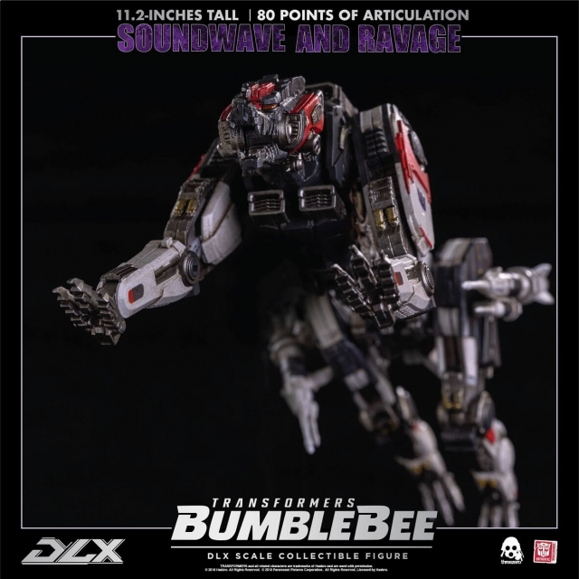 Soundwave and Ravage Collectible Figure DLX Scale Collectible Figure | Transformers: Bumblebee | threezero