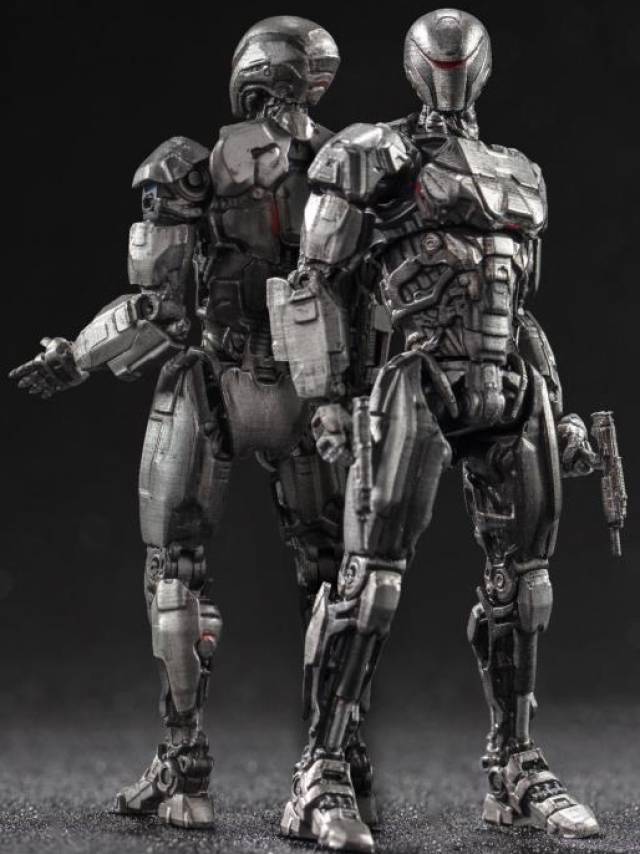EM-208 Enforcement Droid PX Previews Exclusive Set of 2 1:18 Scale | Robocop 2014 | Hiya Toys