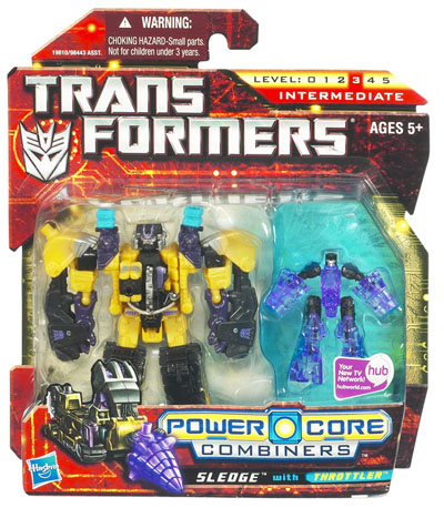 Sledge with Throttler Commander 2-Pack | Transformers Generations Power Core Combiners