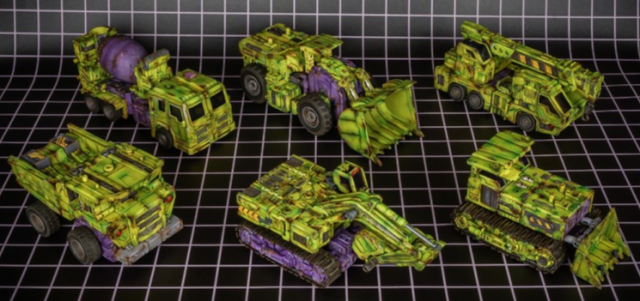 TW-C07G Constructor Weathered Green Version Set of 6 Figures | Toyworld Constructor Combiner