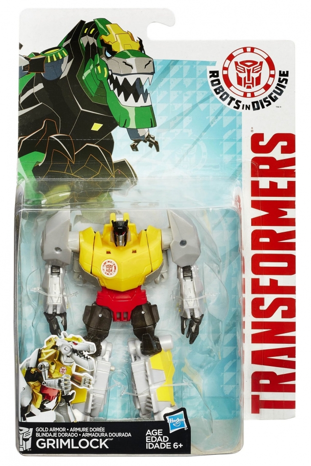 Gold Armor Grimlock Warrior Class | Transformers Robots in Disguise RID