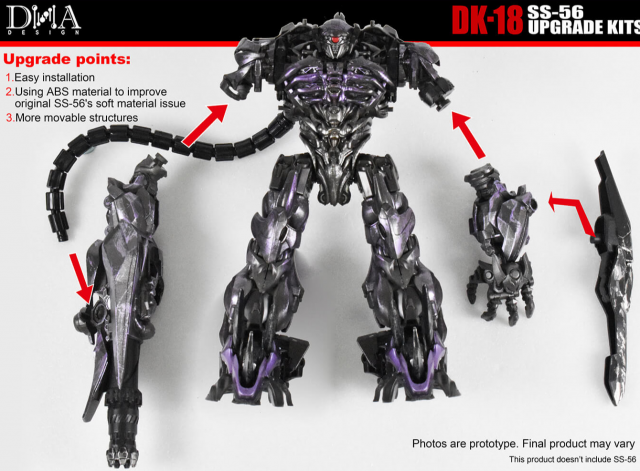 DK-18 Upgrade Kit for Transformers Studio Series 56 Shockwave | Dna Design | Upgrade Kit