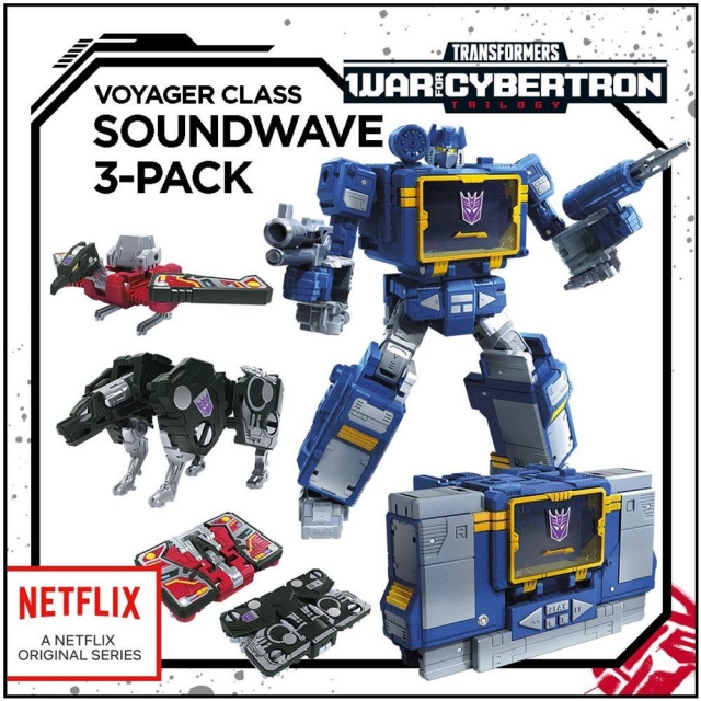 WFC-14 Decepticon Soundwave Battle 3-Pack Netflix Edition | Transformers Generations War for Cybertron Trilogy