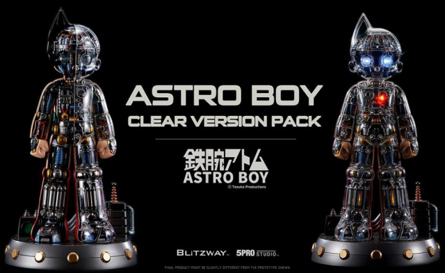 Astro Boy Clear Version Superb Anime Statue and Assembly Bed DX Pack | Blitzway Collectible Figure | TFSource