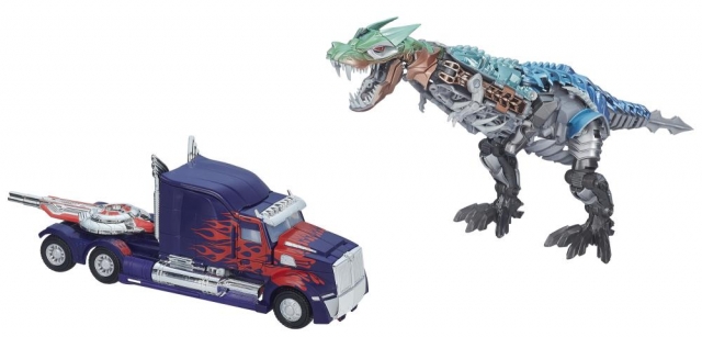 Leader Class Optimus and Grimlock | Transformers 4 Age of Extinction AOE