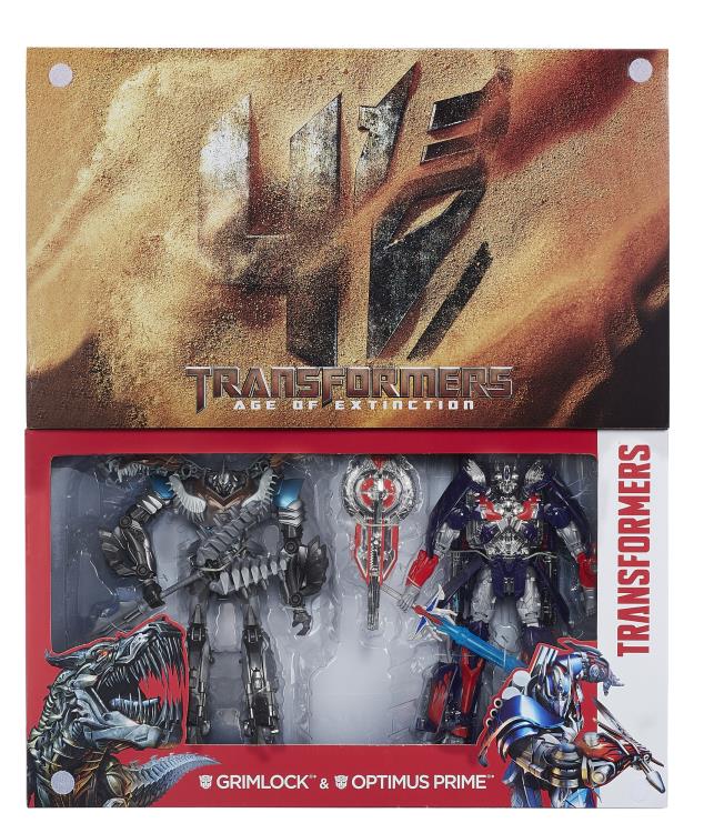 Leader Class Optimus and Grimlock | Transformers 4 Age of Extinction AOE