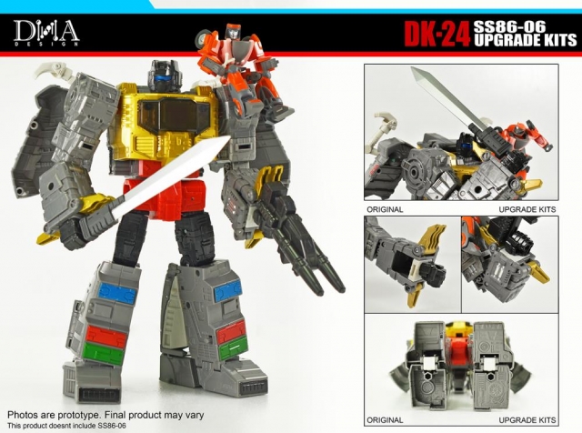 DK-24 Upgrade Kit for Transformers Studio Series 86-06 Grimlock and Wheelie | Dna Design | Upgrade Kit