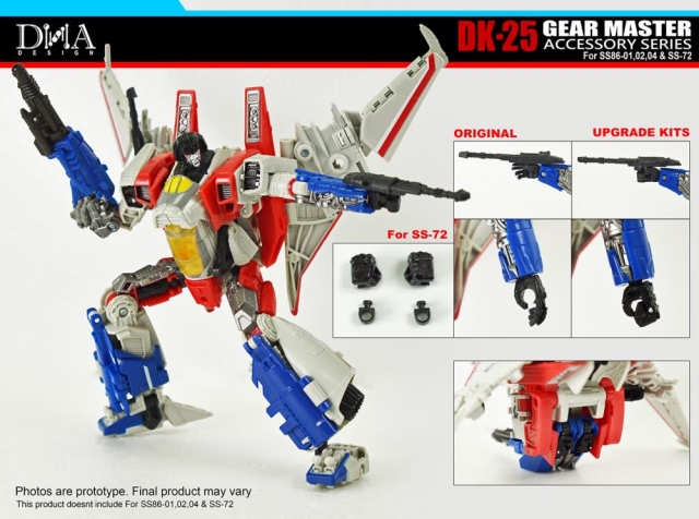 DK-25 Upgrade Kit for Transformers Studio Series 86-01, 86-02, 86-03, and Studio Series 72 | Dna Design | Upgrade Kit