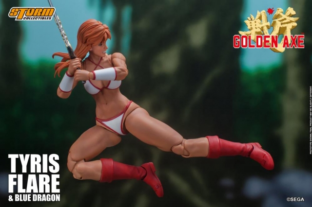 Tyris Flare and Blue Dragon 1:12 Scale Figure | Golden Axe | Storm Collectibles