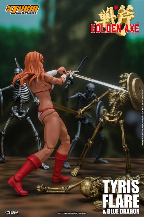 Tyris Flare and Blue Dragon 1:12 Scale Figure | Golden Axe | Storm Collectibles