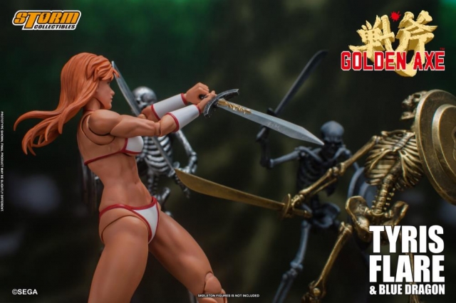 Tyris Flare and Blue Dragon 1:12 Scale Figure | Golden Axe | Storm Collectibles