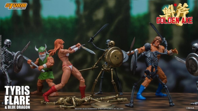 Tyris Flare and Blue Dragon 1:12 Scale Figure | Golden Axe | Storm Collectibles