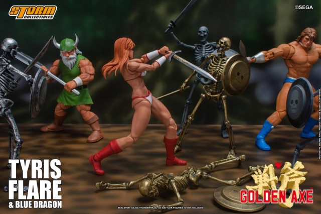 Tyris Flare and Blue Dragon 1:12 Scale Figure | Golden Axe | Storm Collectibles