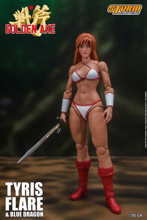 Tyris Flare and Blue Dragon 1:12 Scale Figure | Golden Axe | Storm Collectibles