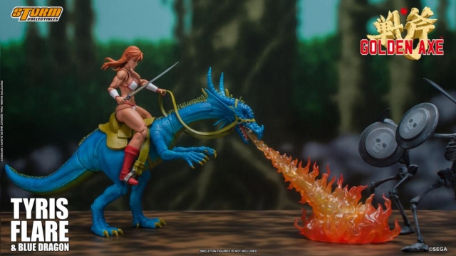 Tyris Flare and Blue Dragon 1:12 Scale Figure | Golden Axe | Storm Collectibles