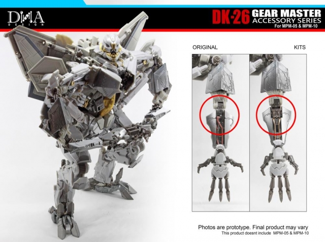 DK-26 Upgrade Kit for Transformers Masterpiece Movie Series 05 and 10 | Dna Design | Upgrade Kit