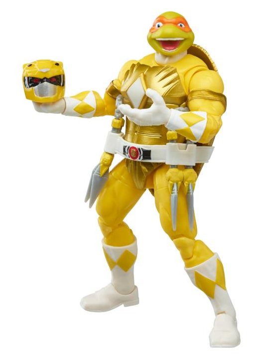 Morphed April O'Neil and Morphed Michelangelo Set of 2 | Power Rangers X Teenage Mutant Ninja Turtles | Hasbro Lightning Collection