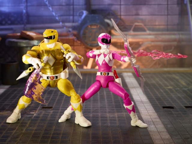 Morphed April O'Neil and Morphed Michelangelo Set of 2 | Power Rangers X Teenage Mutant Ninja Turtles | Hasbro Lightning Collection