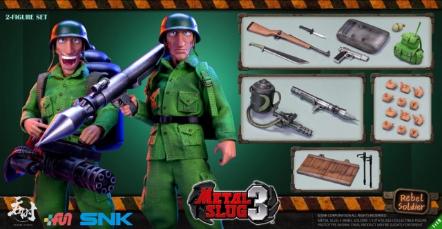 Rebel Soldier Set of 2 Figures 1/12 Scale | Metal Slug 3 | Tunshi Studio