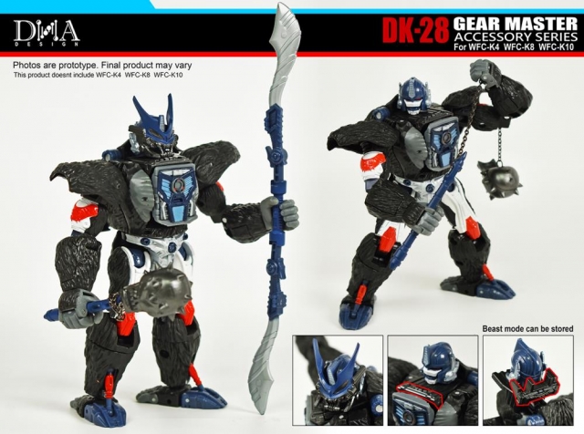 DK-28 Upgrade Kit for Transformers WFC Kingdom WFC-K4, WFC-K8, and WFC-K10 | Dna Design | Upgrade Kit