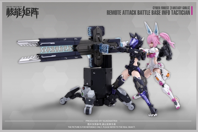 Remote Attack Battle Base Info Tactician Model Kit | Cyber Forest Fantasy Girls | Nuke Matrix