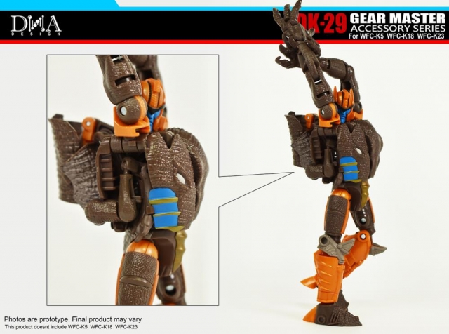 DK-29 Upgrade Kit for Transformers WFC Kingdom WFC-K5, WFC-K18, and WFC-K23 | Dna Design | Upgrade Kit