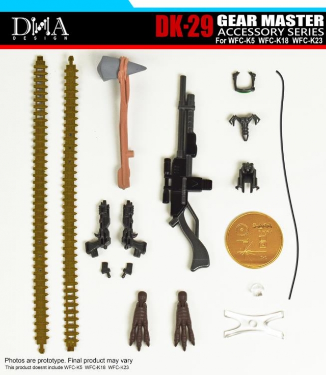 DK-29 Upgrade Kit for Transformers WFC Kingdom WFC-K5, WFC-K18, and WFC-K23 | Dna Design | Upgrade Kit