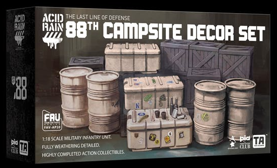 FAV-AP10 88th Campsite Decor Set 1:18 Scale | Acid Rain FAV